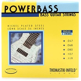 Thomastik Saiten für E-Bass Power Bass Magnecore Round Wound Hexcore Satz EB345 5-string roundwound long scale 34"