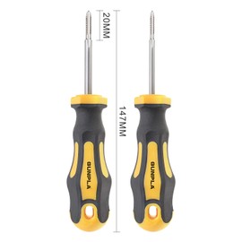 Gunpla 2pcs Re-Threading Driver Tools M3.5x0.6 and M4.0x0.7 Heavy Duty High Speed Steel Re-Threading Tapping Ergonomic Handle Phillips Head Precision Accurate Thread Pitch