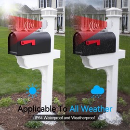 GREENCYCLE Wireless Motion Sensor Alarm with Remote, IP64 Waterproof 350M Long-Range Split Driveway Alarm, Door Entry Door Bell Chime for Business Home Security 1 Transmitter 2 Alarms