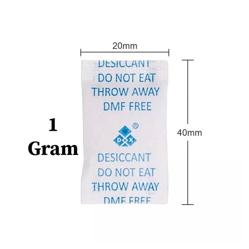 100PCS Silica Gel Packets Moisture Absorber Reusable Desiccant Food Grade