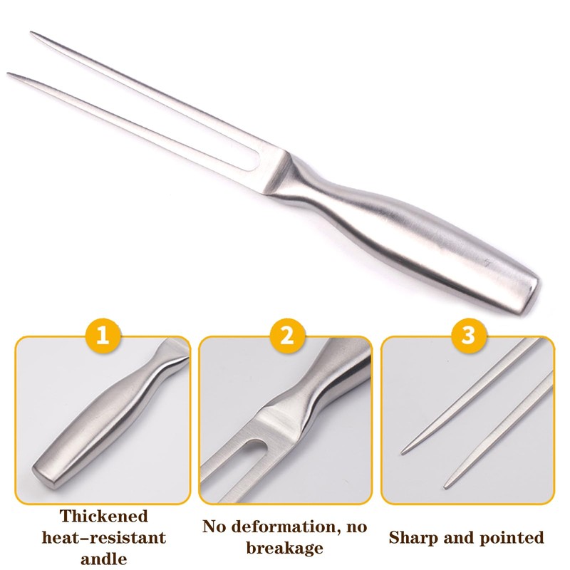 HAPPOW Stainless Steel Meat Fork, Carving Fork for BBQ, Roasting,