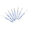 8pcs Crochet Hook Set Blue White Porcelain Printing Hand Polished