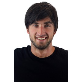 Men's WIG (for Men or Unisex) HIGH QUALITY synthetic short BROWN natural somewhat unruly WILD youthful young look GFW387-4 Man