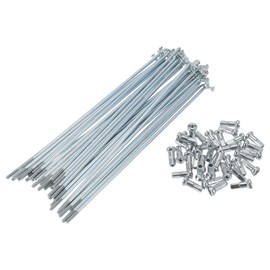 TUCKBOLD Bicycle Spokes Bike Wheel Spokes Silver Tone Nipple 1 Set 13G 139mm Length 45 Steel Galvanized