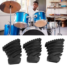 Black Rubber Drum Throne Feet 3pcs Bass Drum Rubber Feet Cymbal Stand Bracket Replacement Percussion Parts (WC11)