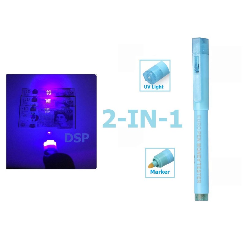 2in1 UV Light Money Tester Marker Counterfeit Fake Bank Notes