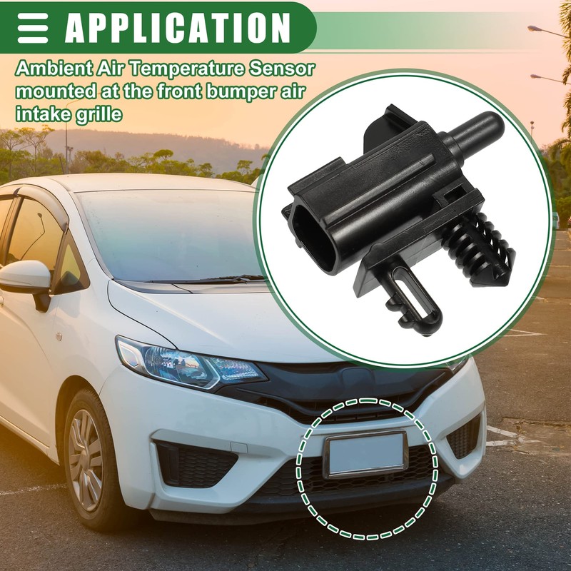 X AUTOHAUX Outdoor Temperature Sensor for Ford Plastic AU5Z-12A647-B Black