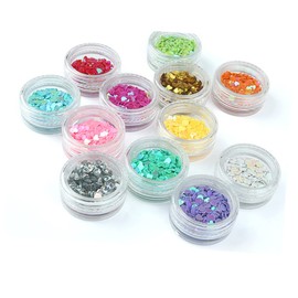 BIUDECO 50g Heart Shaped Nail Sequins Shiny Decoration for Nail Design for Art Uv Gel
