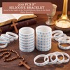 Unittype 100 Pcs Christian Silicone Bracelets Glow in The Dark