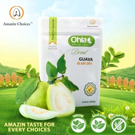 Dried Guava Premium Snack - Amazin Choices Dried Fruit Snack Pack - Exotic Vietnamese Guava Slices - Gluten-Free, Non-GMO, Vegan Snack Options - Snack Viet - Pack of 3 (10.56 Oz).