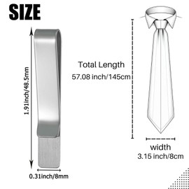 QEEROYO Men's Ties, Satin Elegant Tie 8 cm for Men, Classic Narrow Tie 8 cm for Men, Tie Black, Ties for Men, Office or Festive Events Black, black