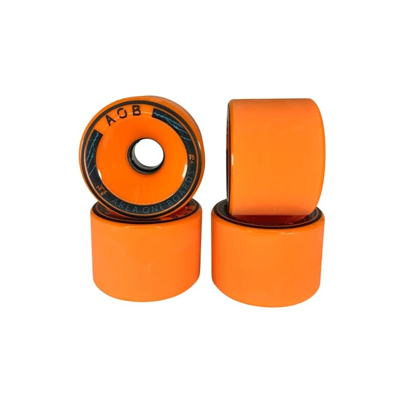 AOB Premium Longboard/Cruiser 2K Wheels (4 Pieces) Set Concentricity Calibrated