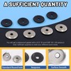Glarks 120Pcs M5.5x25 Stainless Steel Neoprene Backed EPDM Bonded Sealing