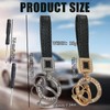 Leather Car Key Fob, 2 Pieces Universal Car Key Ring