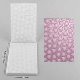 BAOFALI 3D Embossing Folder for Card Making Love Heart Plastic Embossing Folders for DIY Scrapbooking Photo Album Card Paper Craft Decoration Embossing Template Paper Card Embossing Stencil