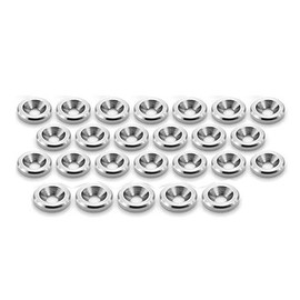 STETION STETION 25 Pcs Fender Bumper Washer Bolt 6061 T6 Grade M6x20mm CNC Finishing Washer Engine Bay Dress Up Fastener Kit (Silver)