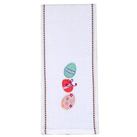 Easter Egg Embroidered Kitchen Towel Dishtowel