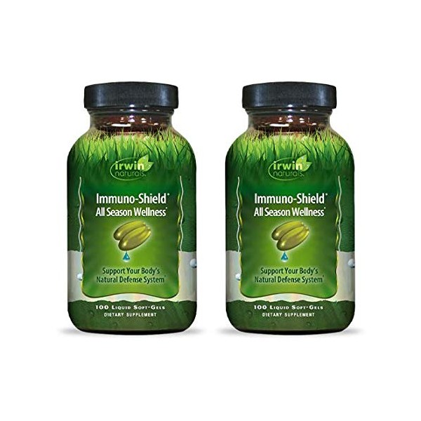 Irwin Naturals Immuno-Shield All Season Wellness for Body's Natural Defense System - 100 Count (Pack of 2)