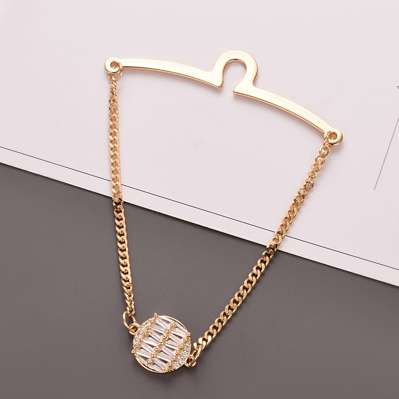 RunootPR Tie Clip, Gold, Funny Tie Clip Chain, Stylish, Wedding,