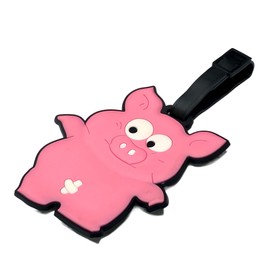 ANINIUCN Pig-Shaped Silicone Luggage Tag – Durable ID Label for Suitcases, Backpacks & Travel Bags – Fun Travel Accessory for Teens & Adults
