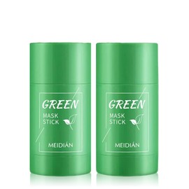 Pack of 2 Green Tea Cleansing Mask Stick, Green Tea Mask Stick, Moisturises and Controls Oil, Green Mask Clay Stick, Regulate the Water Face Mask for Skin Care Purifying