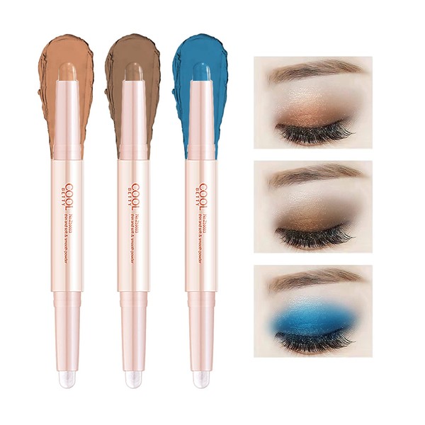 ICE LOVE Eyeshadow Pencil, Glitter Gradient 2 Tone Cream Eyeshadow