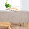 Hiasan Faux Linen Rectangle Tablecloth - Wrinkle Free, Washable Rust-Proof