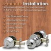 Copper Creek BKDB141PS Ball Door Knob Keyed Alike with Deadbolt