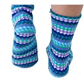 Polar Feet Adults' Fleece Socks for Men and Women (L (M 9-10, W 10-12), Ripple)