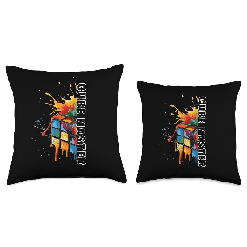 Melting Magic Cube 70s 80s 90s Throw Pillow