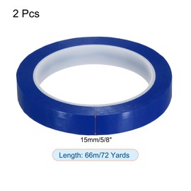 PATIKIL 5/8" Whiteboard Tape, 2 Pack Thin Dry Erase Tape for Graphic Chart Marking DIY Art, Blue