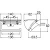 SANEI W3701-D Paper Holder, Cut with One Hand, Screws, Black,
