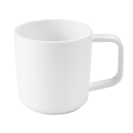 Cup Set Made of ABS Plastic Non-Slip 4 Cups of 350 ml White Camping Tableware Coffee Cups Heat Resistant up to 90 °C