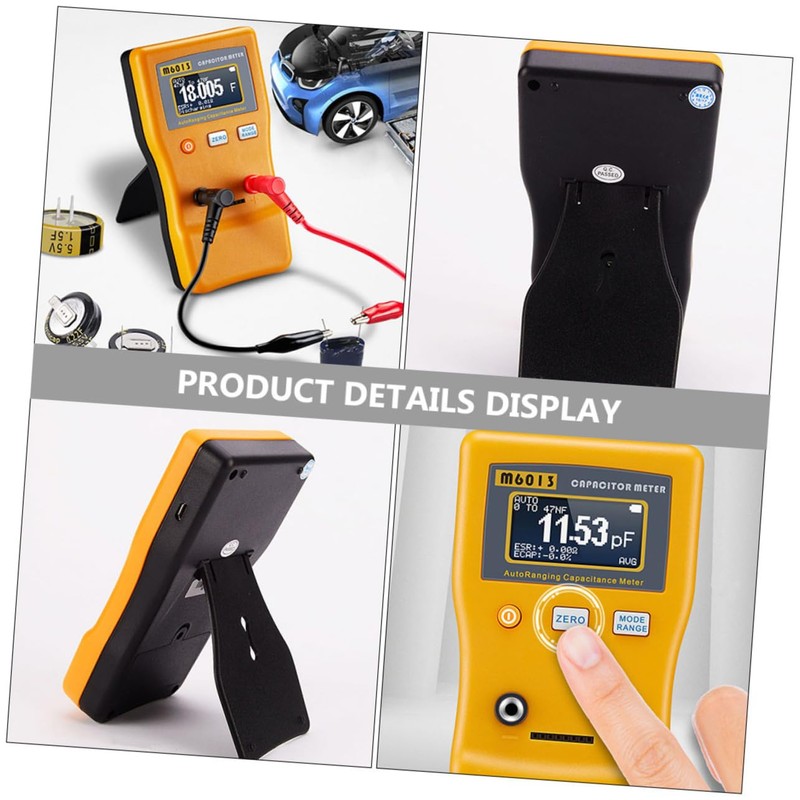 Tofficu High Precision Digital Capacitor Tester Portable Auto Ranging Measuring