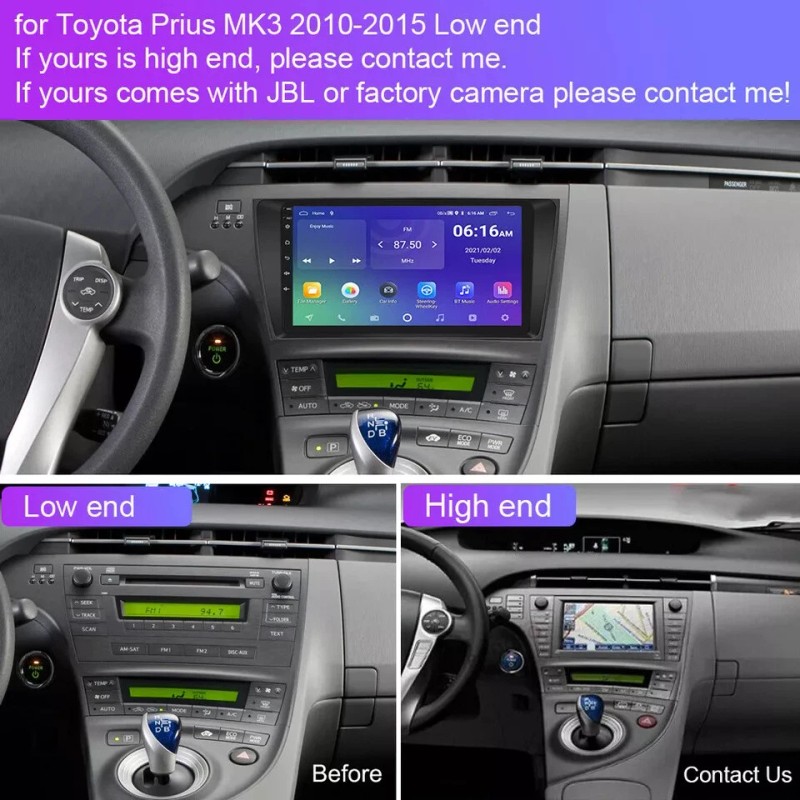 JOYINCAR For Toyota PRIUS 2010-2015 Android 13 Carplay Car Stereo