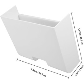 Organizador para Cocina Blanco de Pet Dispensador de Bolsas de Basura y Porta Guantes Desechables Montado en Pared, Fácil de Limpiar Almacenamiento de Pequeños Objetos