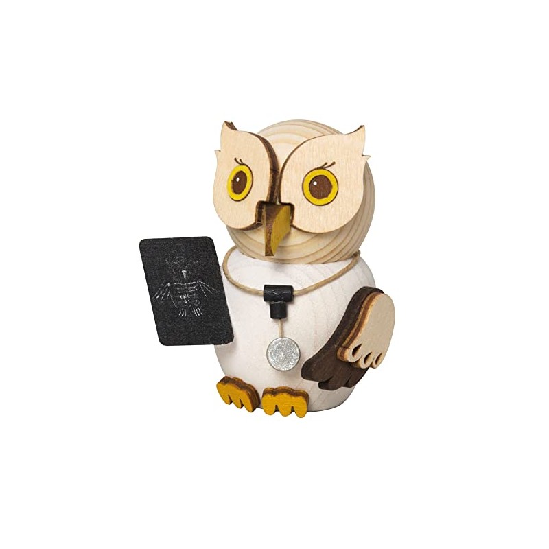 Kuhnert - Decoration / Wooden Figure - Mini Owl Medic