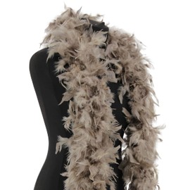 Deluxe Stone Grey Feather Boa – 100g -180cm