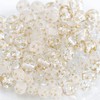 LadayPoa 150pcs 10mm Acrylic Frosted Gold Star Round Beads Glass