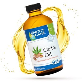 Earth's Care - Aceite de ricino Pure 100% - 8 oz.