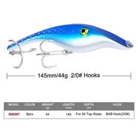 Artificial Fishing Lure, 1 Count Long Casting Fishing Bait, VIB Artificial Bait, Fishing Accessories for Fishing Enthusiasts - Specification: 40g/1.41oz~23cm/9.06"1/0# Hooks, Size: C