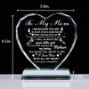 YWHL Gifts for Mom from Daughter, Meaningful Laser Crystal Heart