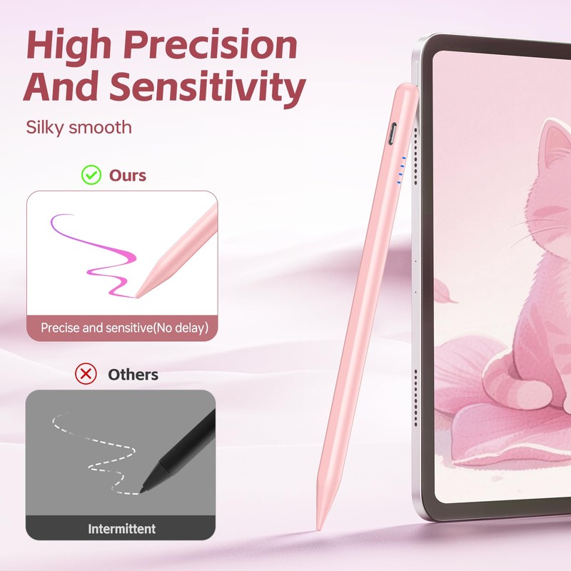 Tablet Pen for Android, Stylus Pen for Touchscreen Pink