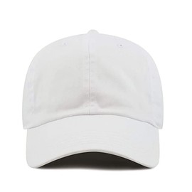 Etyepoh Baseball Cap for Men Women Vintage Washed Hats Unconstructed Adjustable Unisex (02-White)