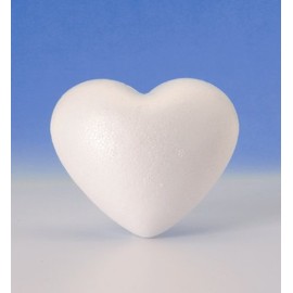 Glorex 6 3803 732 Styrofoam Polystyrene Hearts, White, 2 of, 45 x 13 x 9 cm