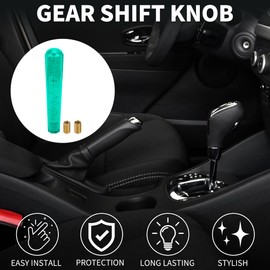 TUCKBOLD Car Shift Knob 25cm | Front Shift Lever Knob Universal for Automatic and Manual Vehicle Acrylic Green with 2 Adapter 1 Set