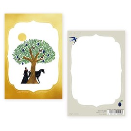 Representative Sha Postcard Nishiku Tree Gold 25-419