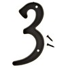 Hy-Ko 4” Classic Black Reflective Plastic House Number, Modern Raised