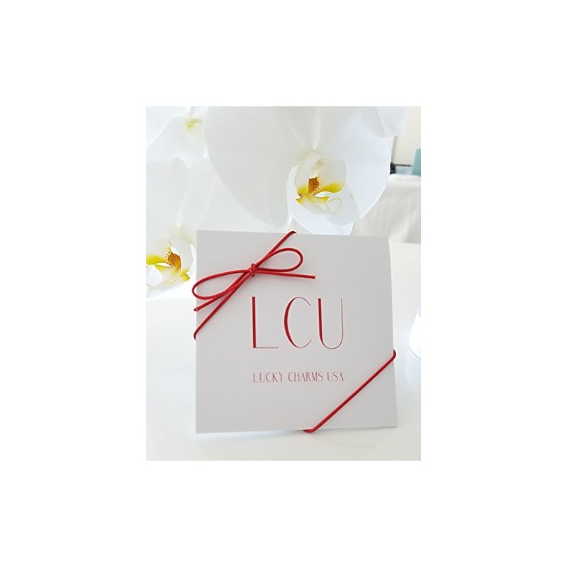 Lucky Charms USA Hand Knotted Red String Rosary Cross Bracelet