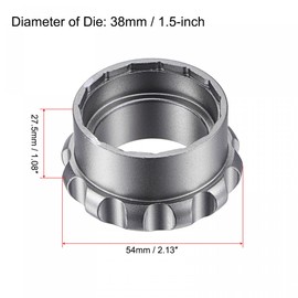sourcing map Watch Case Opener Dies, Case Remover Tool Screw Back Opener for 38mm Watch Repair, Chrome Steel Black
